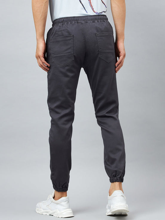 Grey Slim Fit Solid Jogger - clubyork