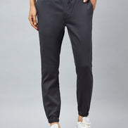 Grey Slim Fit Solid Jogger - clubyork