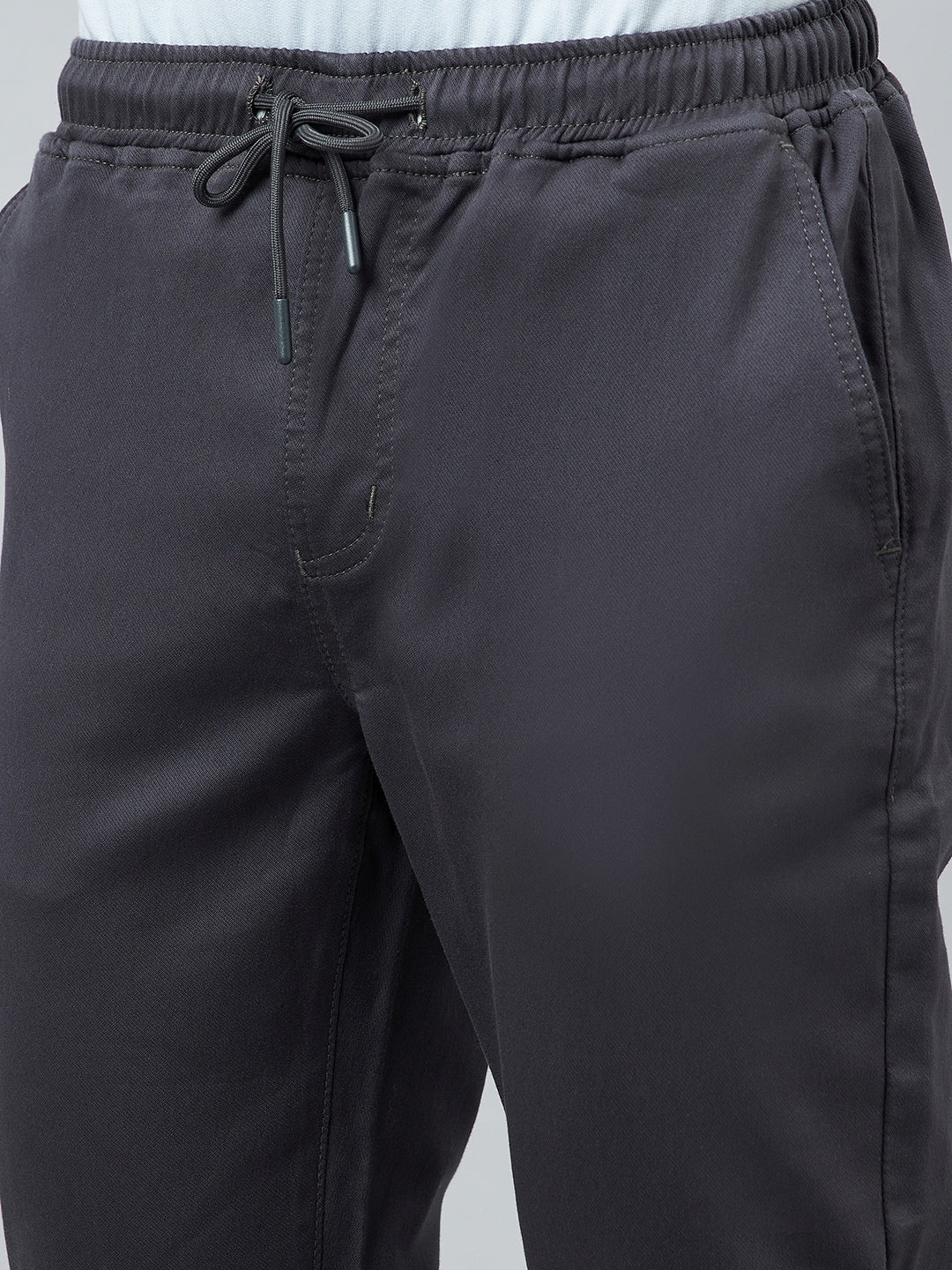 Grey Slim Fit Solid Jogger - clubyork