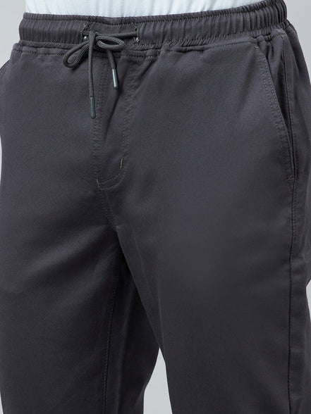 Grey Slim Fit Solid Jogger - clubyork