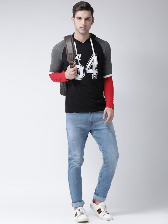 Hooded Printed T-Shirt - clubyork