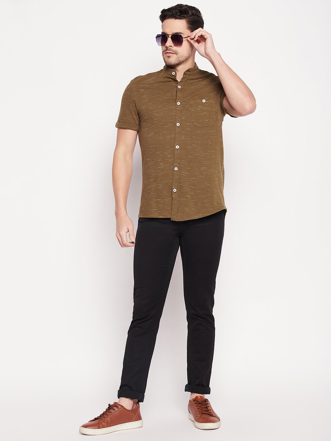 Khaki knitted Shirt