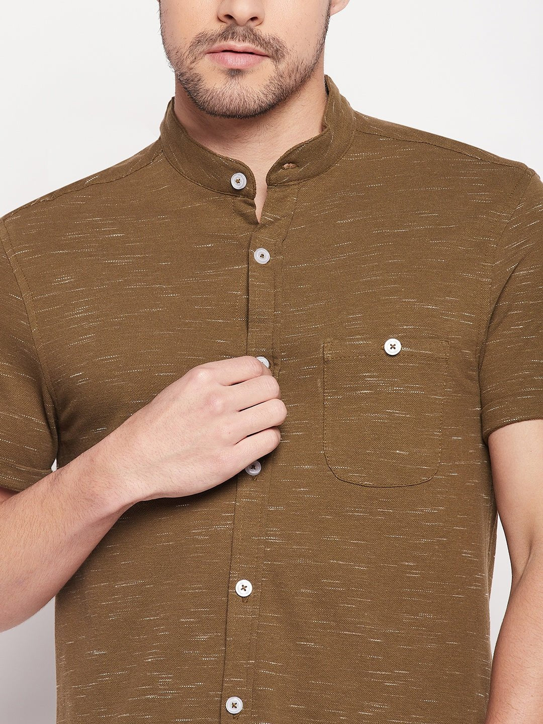 Khaki knitted Shirt