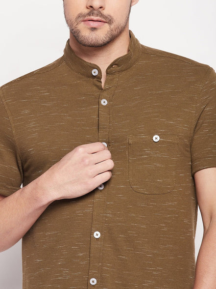 Khaki knitted Shirt