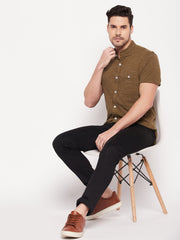 Khaki knitted Shirt