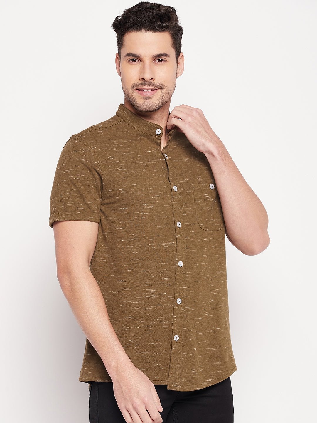 Khaki knitted Shirt
