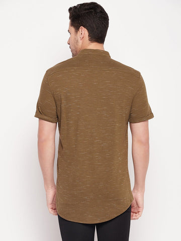 Khaki knitted Shirt