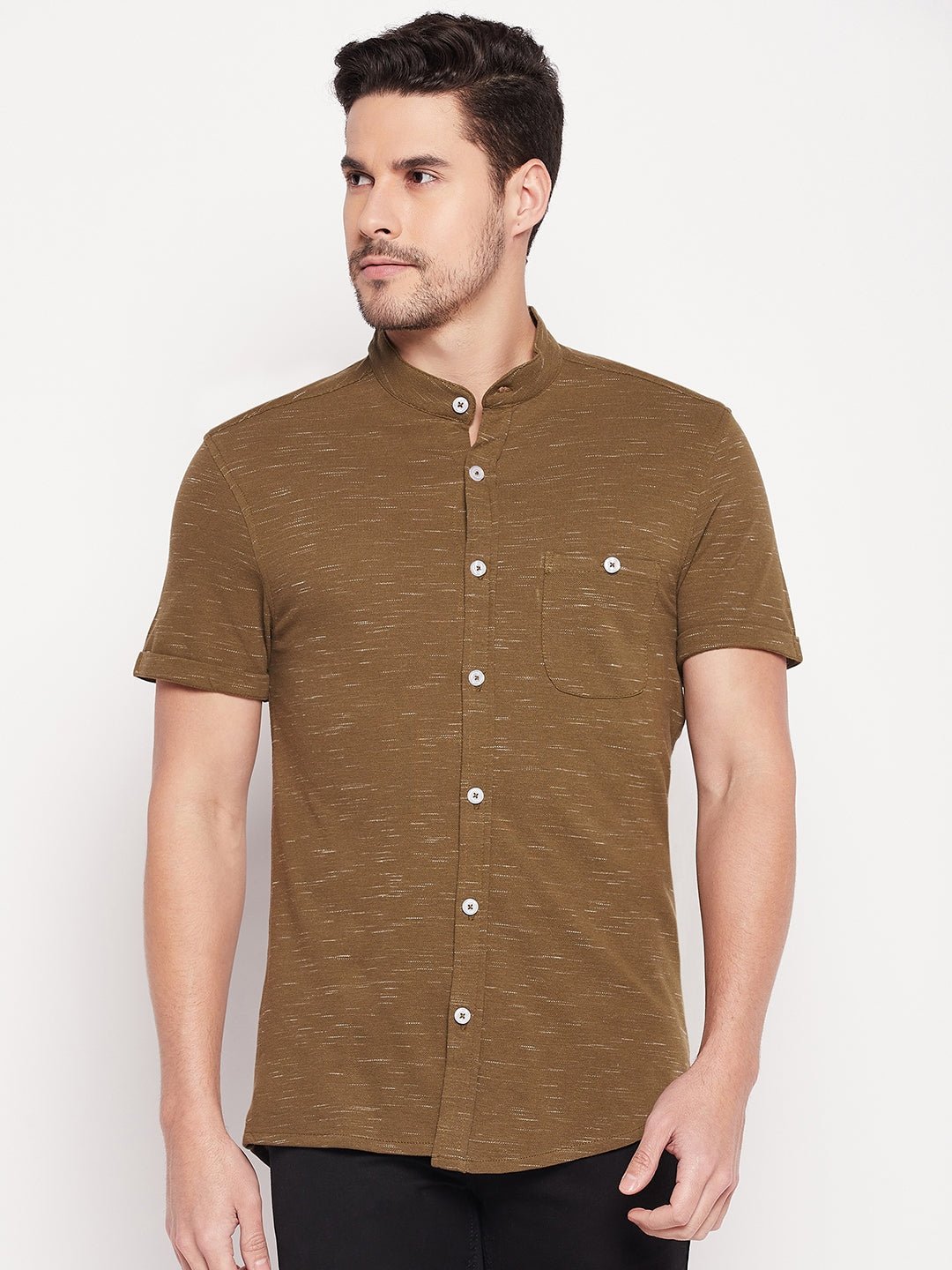 Khaki knitted Shirt