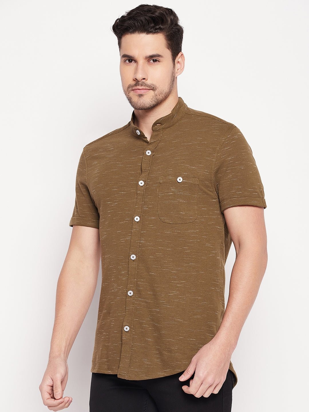 Khaki knitted Shirt