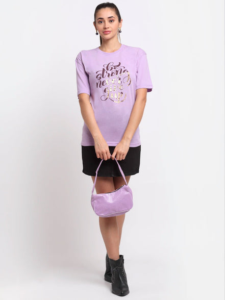 Lavender Round Neck T-Shirt - clubyork