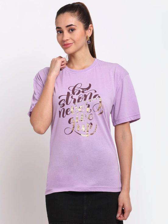 Lavender Round Neck T-Shirt - clubyork