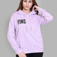 Lavender Typography Print Sweatshirt - clubyork
