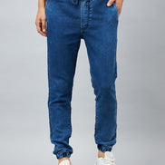 Light Blue Slim Fit Solid Jogger - clubyork