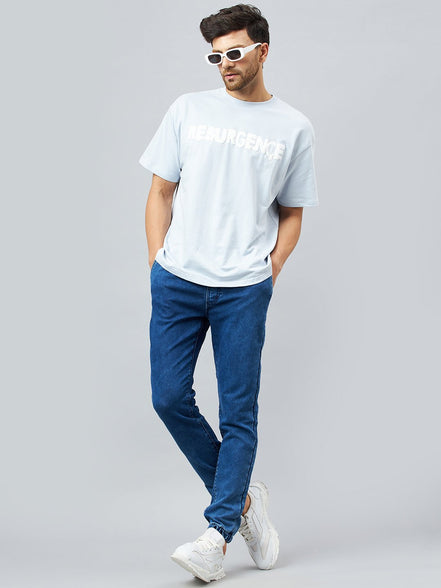 Light Blue Slim Fit Solid Jogger - clubyork