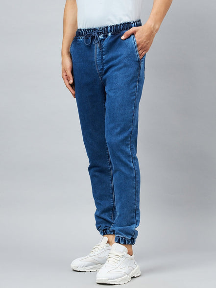 Light Blue Slim Fit Solid Jogger - clubyork