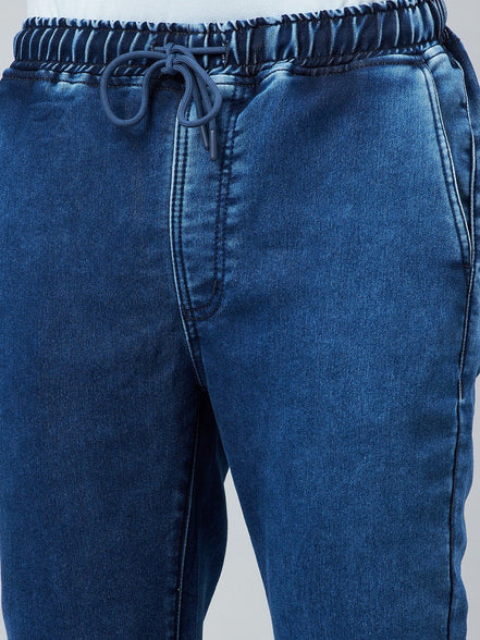 Light Blue Slim Fit Solid Jogger - clubyork