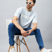 Light Blue Slim Fit Solid Jogger - clubyork