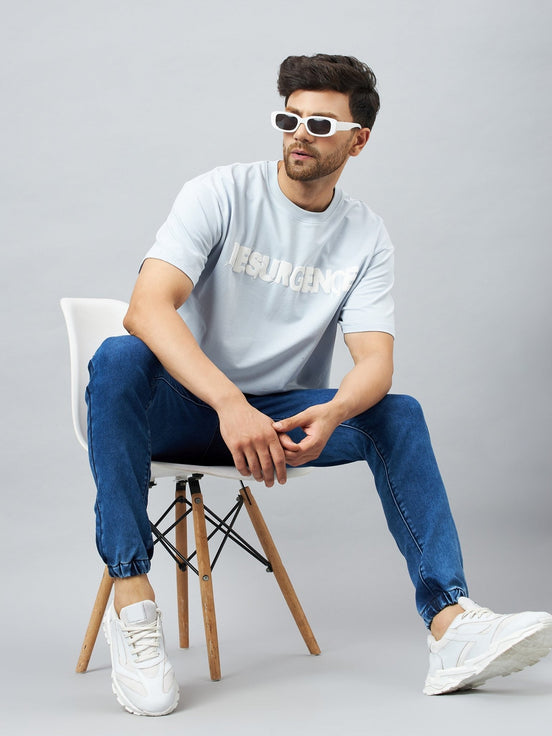 Light Blue Slim Fit Solid Jogger - clubyork