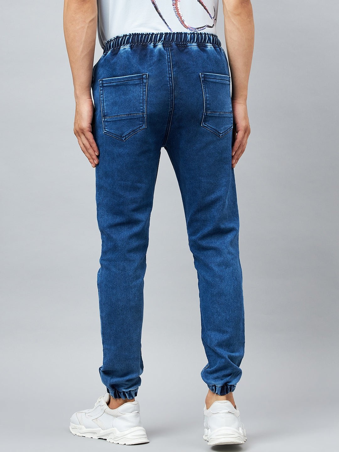 Light Blue Slim Fit Solid Jogger - clubyork