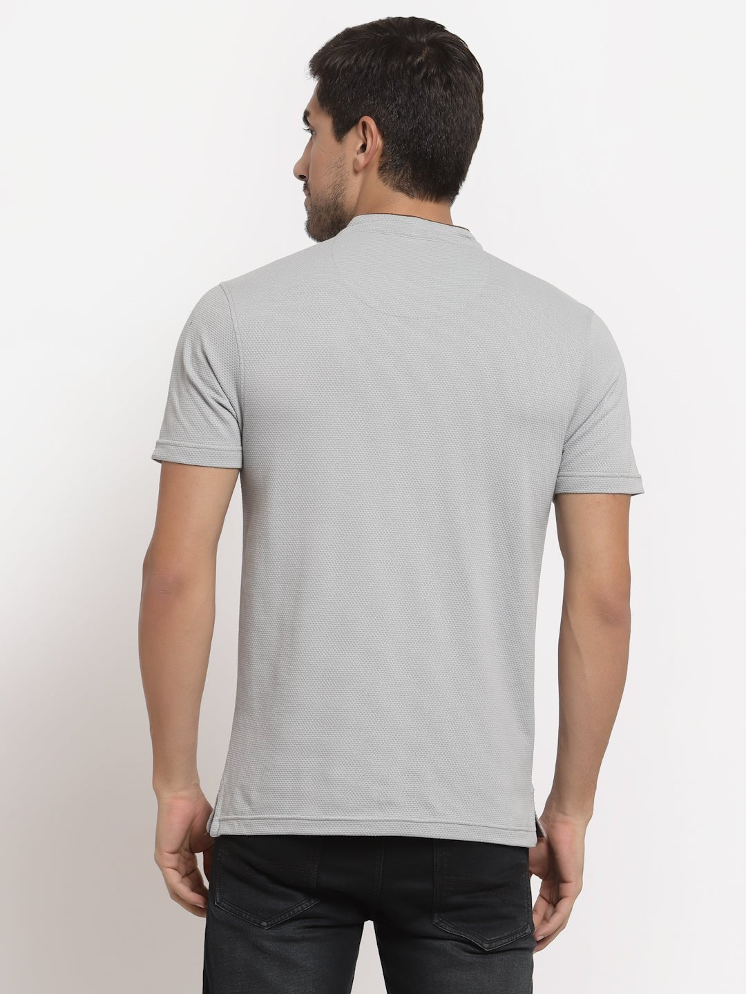 Light Grey Henley T-Shirt - clubyork