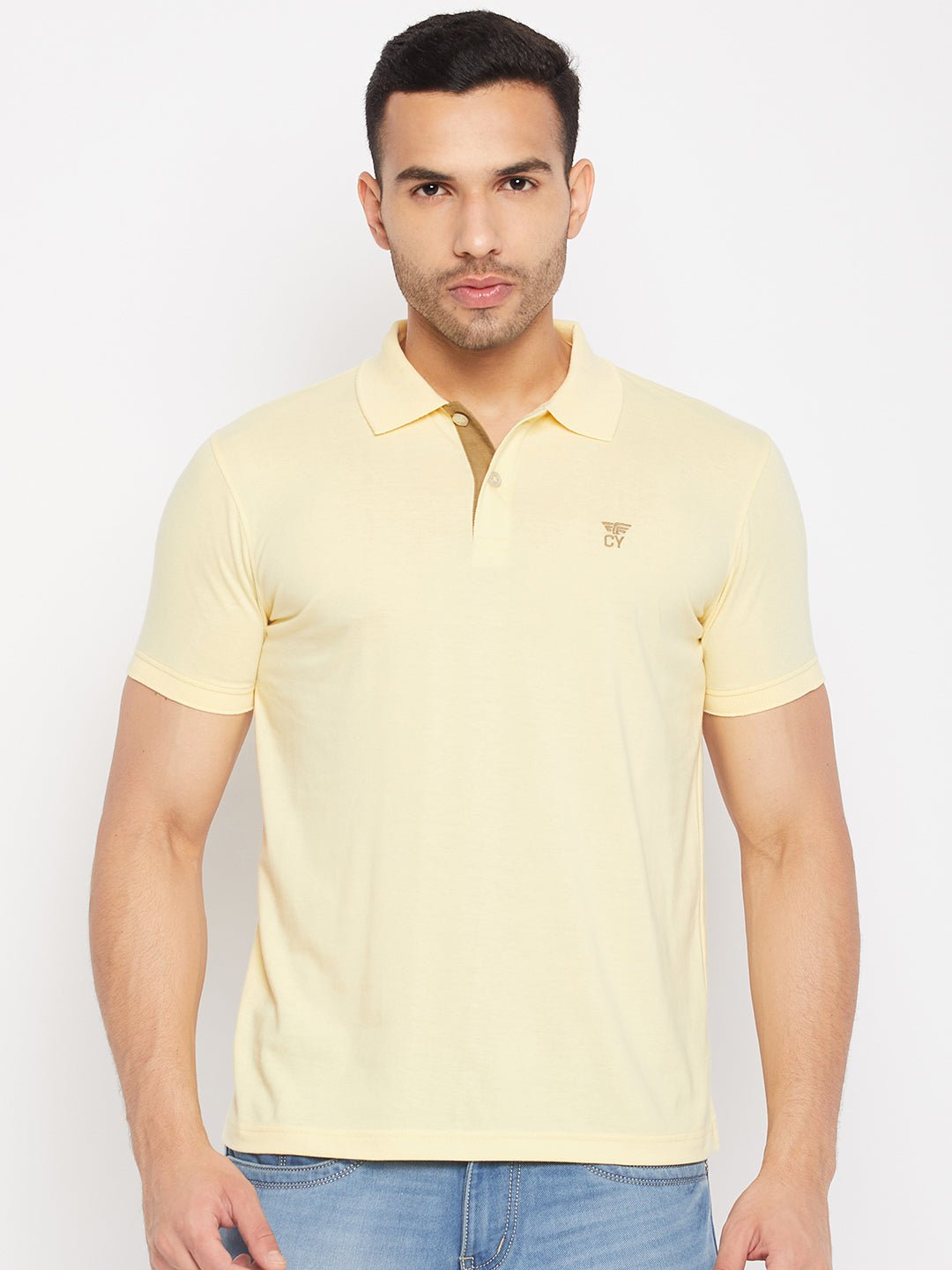 Light Yellow Polo T-Shirt - clubyork