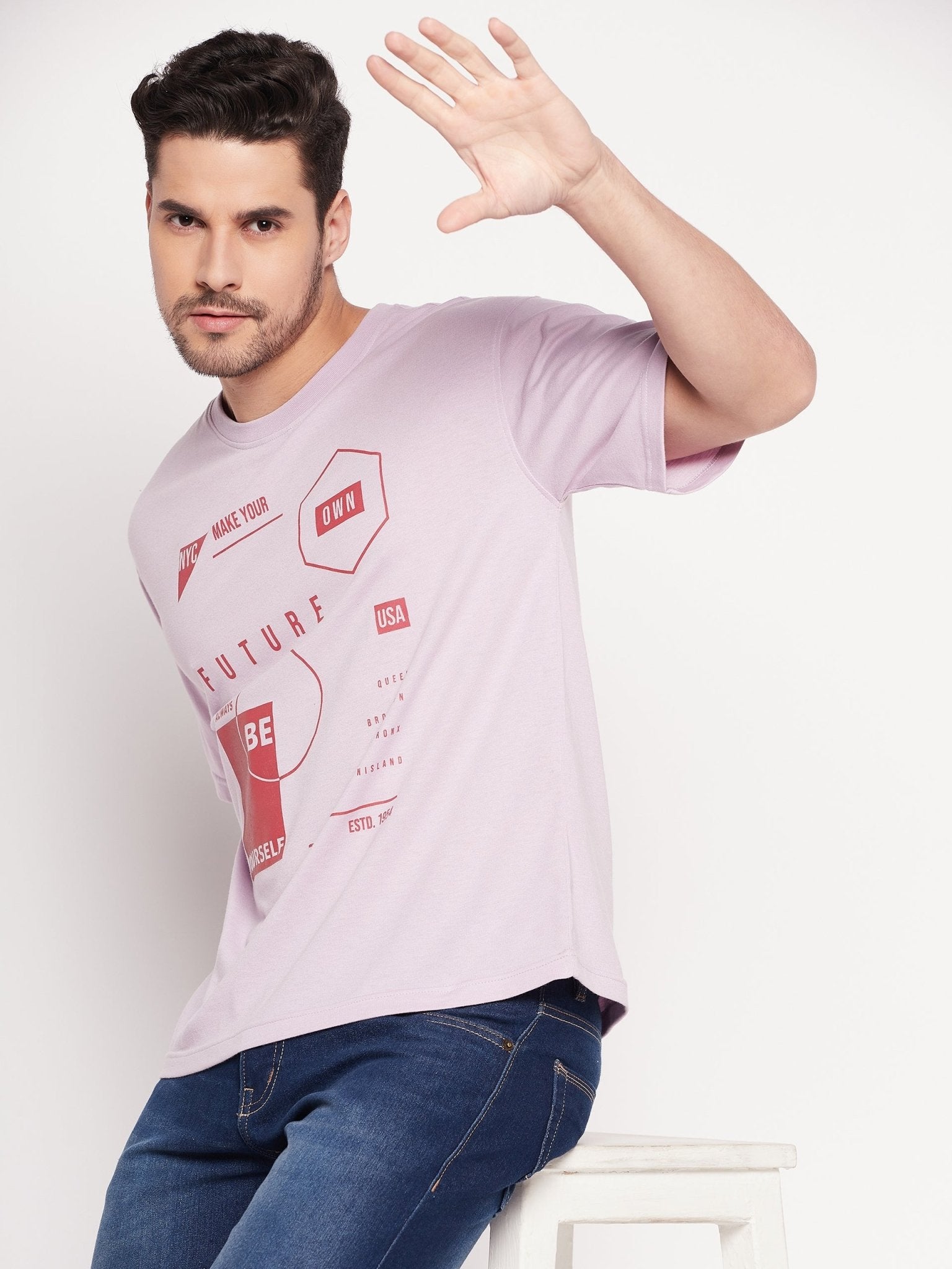 Lilac Round Neck T-shirt - clubyork