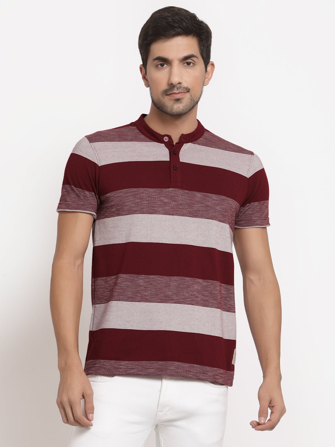 Maroon Henley T-Shirt - clubyork