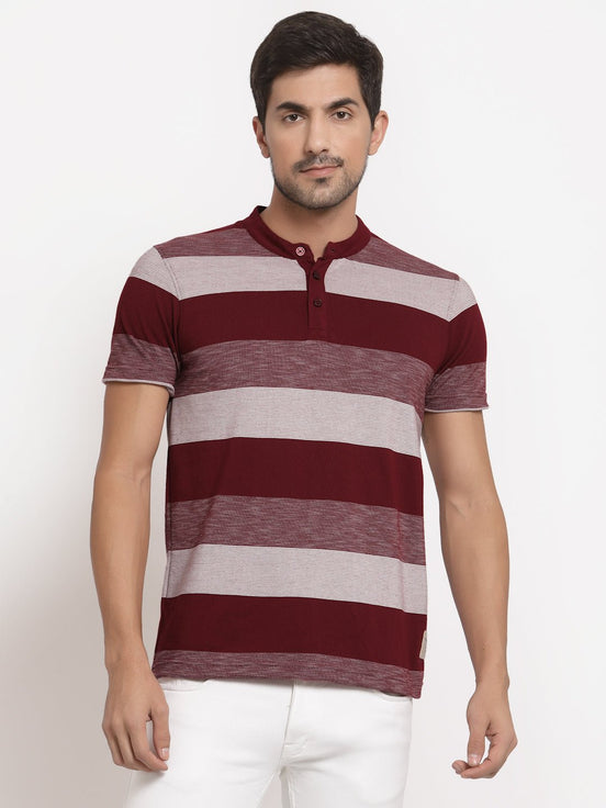 Maroon Henley T-Shirt - clubyork