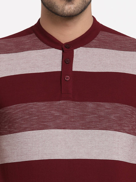Maroon Henley T-Shirt - clubyork