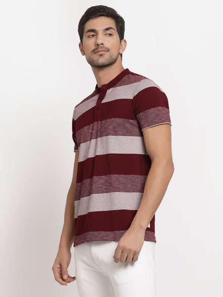 Maroon Henley T-Shirt - clubyork