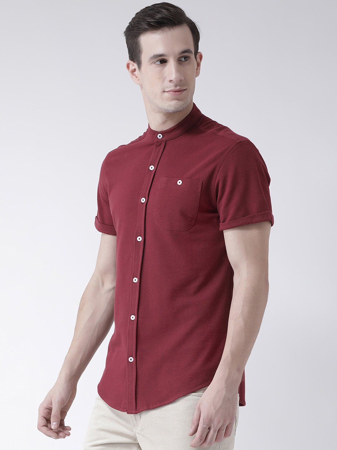 Maroon Knitted Shirt - clubyork