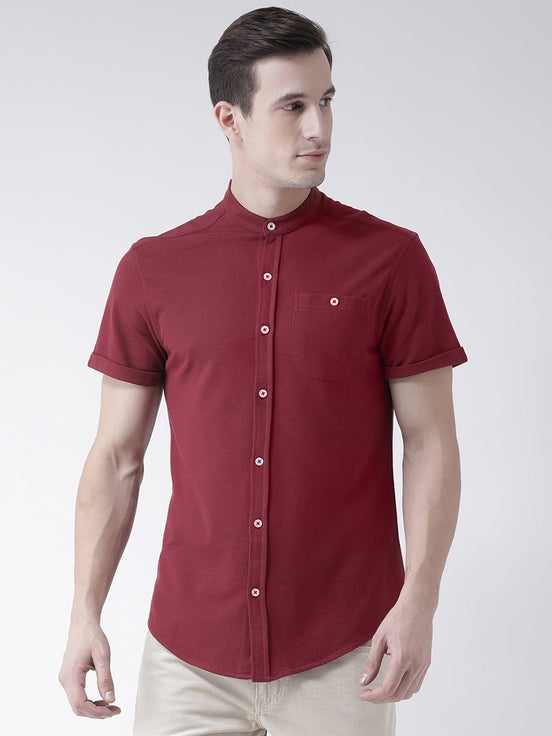 Maroon Knitted Shirt - clubyork