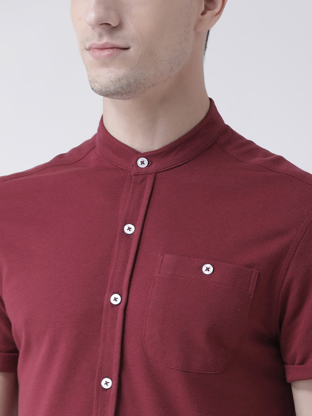 Maroon Knitted Shirt - clubyork