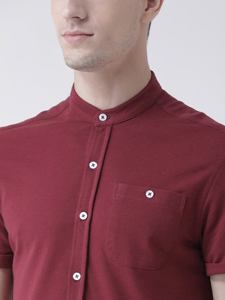 Maroon Knitted Shirt - clubyork