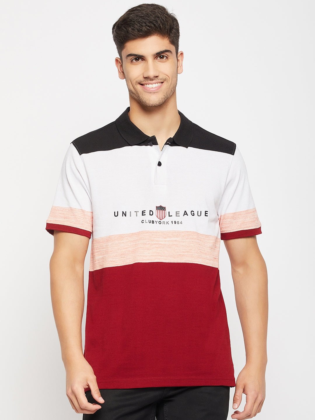 Maroon Polo Collar T-Shirt - clubyork