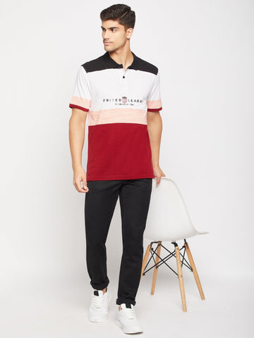 Maroon Polo Collar T-Shirt