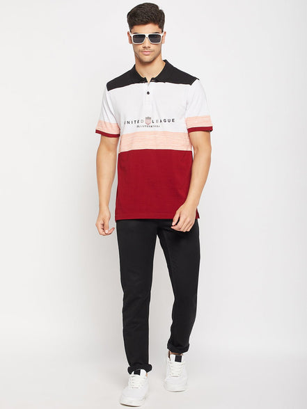Maroon Polo Collar T-Shirt - clubyork