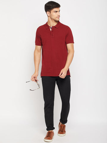 Maroon Polo  T-Shirt