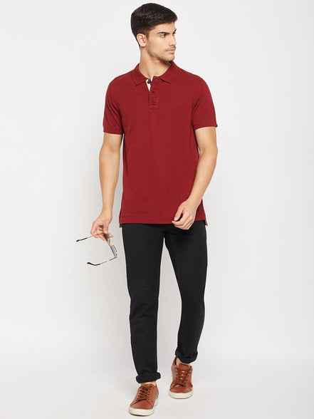 Maroon Polo T-Shirt - clubyork