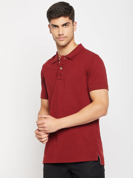 Maroon Polo T-Shirt - clubyork