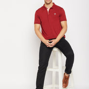 Maroon Polo T-Shirt - clubyork