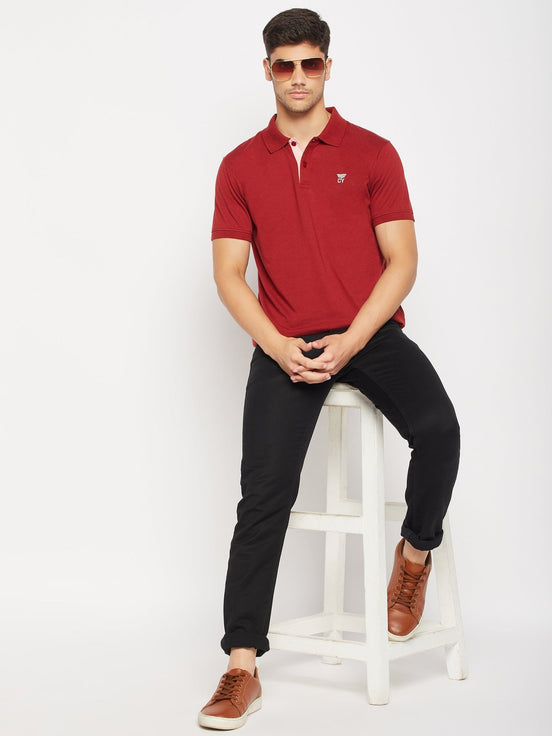 Maroon Polo T-Shirt - clubyork