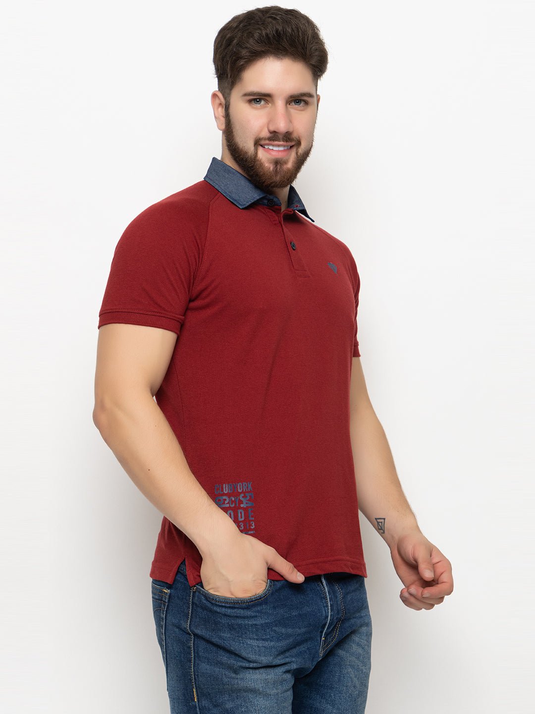 Maroon Polo T-Shirt - clubyork