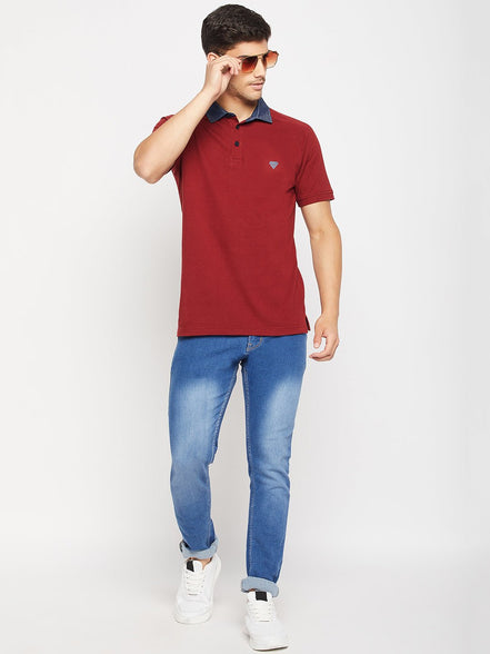 Maroon Polo T-Shirt - clubyork