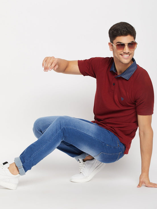 Maroon Polo T-Shirt - clubyork