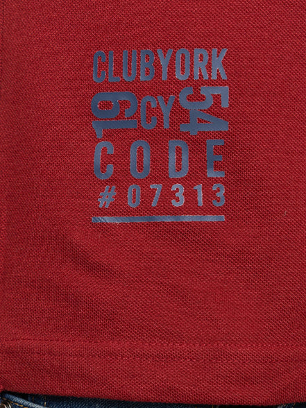Maroon Polo T-Shirt - clubyork