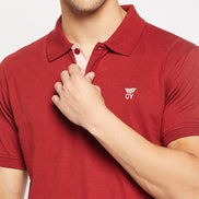 Maroon Polo T-Shirt - clubyork