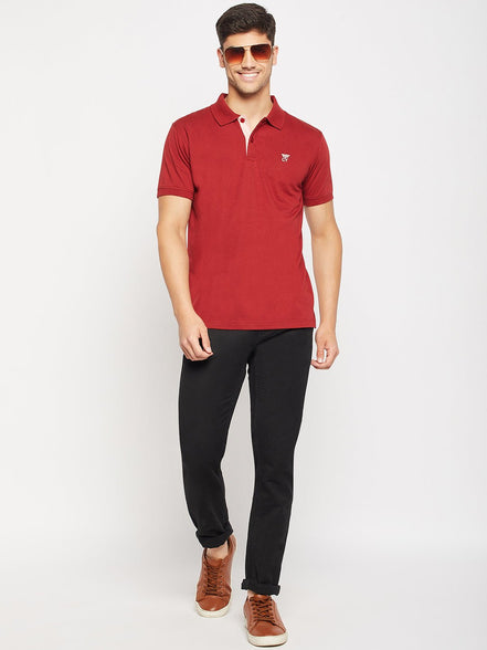 Maroon Polo T-Shirt - clubyork