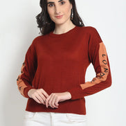 Maroon Round Neck Sweater - clubyork