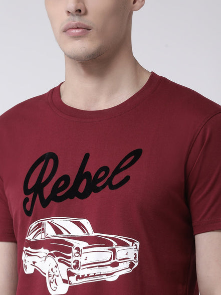 Maroon Round Neck T-Shirt - clubyork